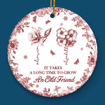 Custom Name Old Friend Christmas Gifts - Personalized Ceramic Ornament