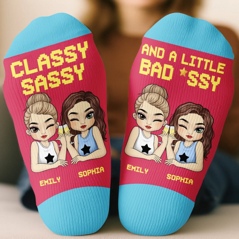Custom Crew Socks - Personalized Best Friend Birthday Gifts For Women, Besties, Sisters, BFF - Too Cool For The Rules