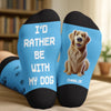 Custom Crew Socks - Personalized Birthday Gifts For Dog Lovers, Dog Dad And Mom - Chillin’ With My Fur Buddy
