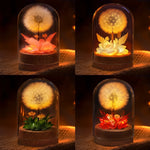 Custom Photo Light Up Dandelion In Glass Dome - Personalized Anniversary Wedding Gifts For Couple - Our Story, Our Way