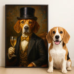 Custom Dog Portrait Gentleman Gifts for Dog Lovers - Personalized Poster