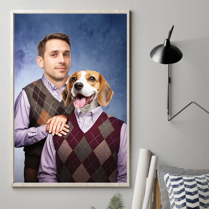 Custom Photo Vertical Poster - Personalized Birthday  Gifts For Dog Cat Lovers, Dog Dad And Mom, Cat Owners - Cheers To The Good Life