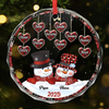Grandma, Your Love Has Shaped Me In Lasting Ways - Family Personalized Custom Circle Glass Ornament - Christmas Gift For Grandma, Grandpa