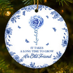 Custom Name Old Friend Christmas Gifts - Personalized Ceramic Ornament