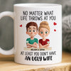 Custom Mug - Personalized Anniversary Wedding Gifts For Husband And Wife, Him And Her - Zero Ugly Wife Detected