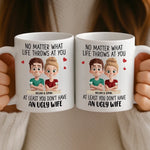 Custom Mug - Personalized Anniversary Wedding Gifts For Husband And Wife, Him And Her - Zero Ugly Wife Detected