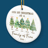 The Love In Our Family Tree Is Timeless - Family Personalized Custom Ornament - Ceramic Round Shaped - Christmas Gift For Family Members, First Christmas