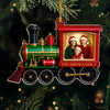 Custom Photo Acrylic Ornament - Personalized Christmas Birthday Gifts For Mom, Dad, Kids - All Aboard The Christmas Train