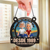 Adorno Colgante de Ventana Personalizado - Regalos Personalizados de Aniversario y Boda para Esposo y Esposa, Él y Ella - Molestándonos Desde