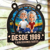 Adorno Colgante de Ventana Personalizado - Regalos Personalizados de Aniversario y Boda para Esposo y Esposa, Él y Ella - Molestándonos Desde