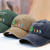 Custom Vintage Washed Denim Baseball Cap - Personalized Birthday Gifts For Dad, Grandpa - Grandpasaurus Rules The Roost