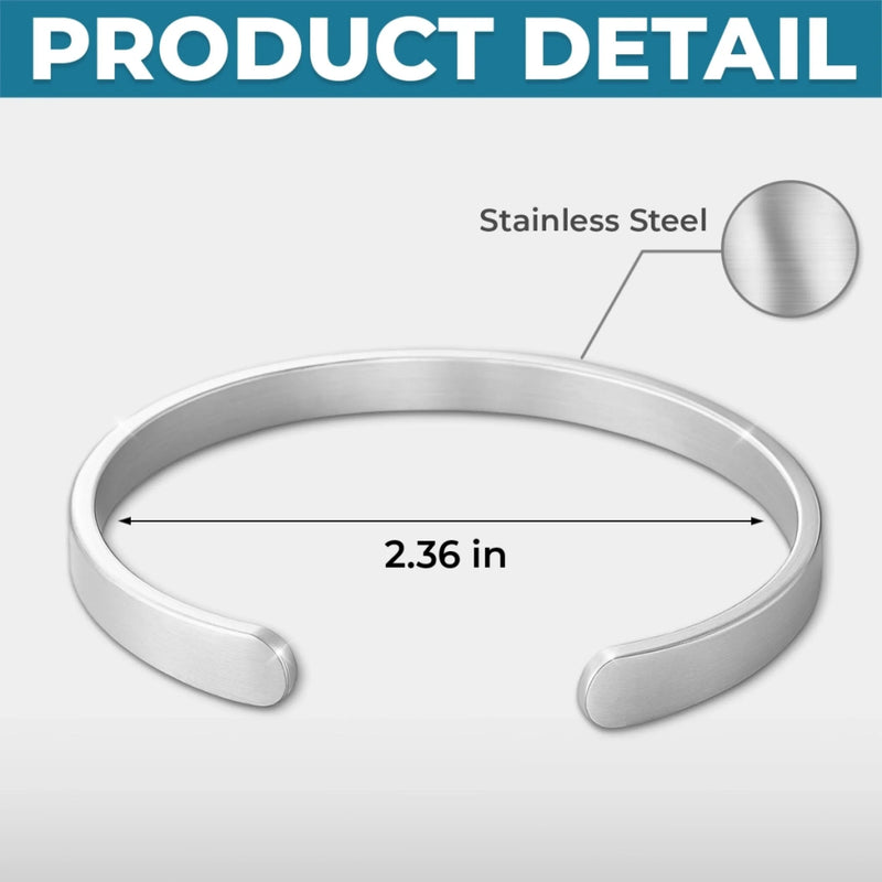Custom Engraved Stainless Steel Cuff Bracelet - Personalized Best Friend Birthday Gifts For Women, Besties, Sisters, BFF - Partners In Crime Forever
