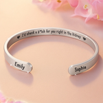 Custom Engraved Stainless Steel Cuff Bracelet - Personalized Best Friend Birthday Gifts For BFF, Best Friends, Sisters - Partners In Crime Forever