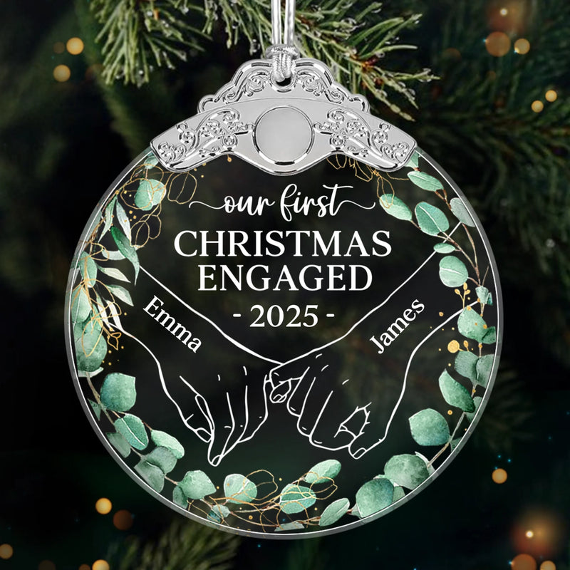 Custom Glass Ornament - Personalized Anniversary Christmas Wedding Gifts For Husband And Wife, Him And Her - Forever Us