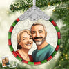 Custom Photo Glass Ornament - Personalized Anniversary Christmas Wedding Gifts For Husband And Wife, Him And Her - Love Grows With Every Year