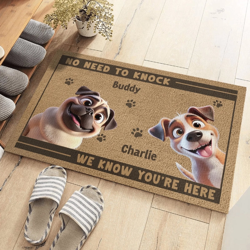 Custom Home Decor Decorative Mat - Personalized Birthday Gifts For Dog Lovers, Dog Dad And Mom - Dogs Rule, Humans Drool