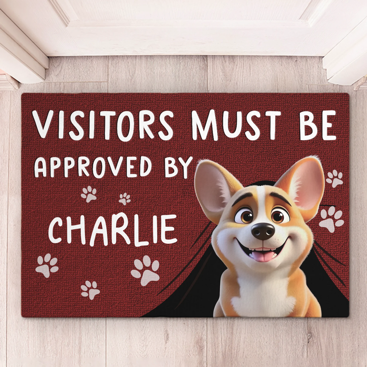 Custom Home Decor Decorative Mat - Personalized Birthday Gifts For Dog Lovers, Dog Dad And Mom - The Real Bosses Live Here