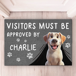Custom Home Decor Decorative Mat - Personalized Birthday Gifts For Dog Lovers, Dog Dad And Mom - The Real Bosses Live Here