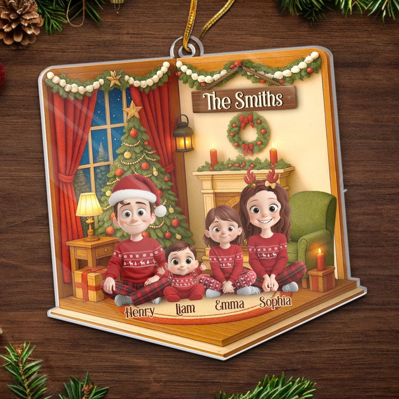 Custom Acrylic Ornament - Personalized Christmas Birthday Gifts For Mom, Dad, Kids - Home For The Holidays Always