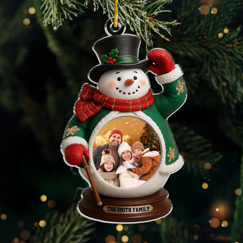 Custom Photo Acrylic Ornament - Personalized Christmas Birthday Gifts For Mom, Dad, Kids - Snow Much Love Inside