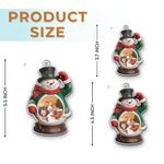 Custom Photo Snowman Christmas Family Gifts - Personalized Ornament