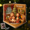 Custom Photo Acrylic Ornament - Personalized Christmas Birthday Gifts For Mom, Dad, Kids - Winter Magic With Family