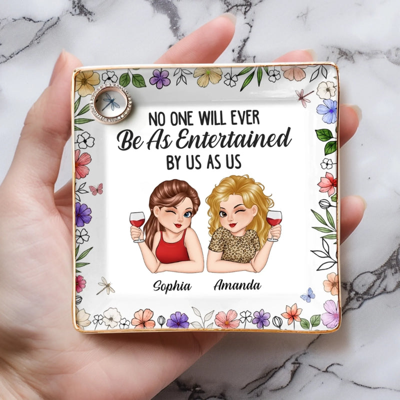 Custom Full-Print Jewelry Dish - Personalized Best Friend Birthday Gifts For Women, Besties, Sisters, BFF  - Partners In Fun Forever