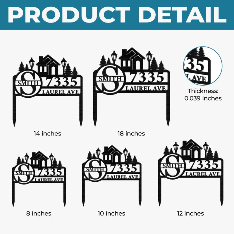 Custom Metal Garden Stake - Personalized Birthday Gifts For Mom, Dad, Kids - Home Sweet Home Awaits