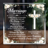 Custom Square Shaped Acrylic Plaque - Personalized   Anniversary Wedding Gifts For Husband And Wife, Him And Her, All Believers, Jesus Lovers - Rooted In Love