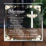Custom Square Shaped Acrylic Plaque - Personalized   Anniversary Wedding Gifts For Husband And Wife, Him And Her, All Believers, Jesus Lovers - Rooted In Love
