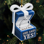 Custom Acrylic Ornament - Personalized Anniversary Christmas Wedding Gifts For Husband And Wife, Him And Her - We’re Getting Married
