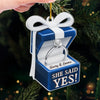 Custom Acrylic Ornament - Personalized Anniversary Christmas Wedding Gifts For Husband And Wife, Him And Her - We’re Getting Married