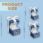 Custom Acrylic Ornament - Personalized Anniversary Christmas Wedding Gifts For Husband And Wife, Him And Her - We’re Getting Married