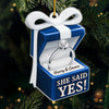 Custom Acrylic Ornament - Personalized Anniversary Christmas Wedding Gifts For Husband And Wife, Him And Her - We’re Getting Married