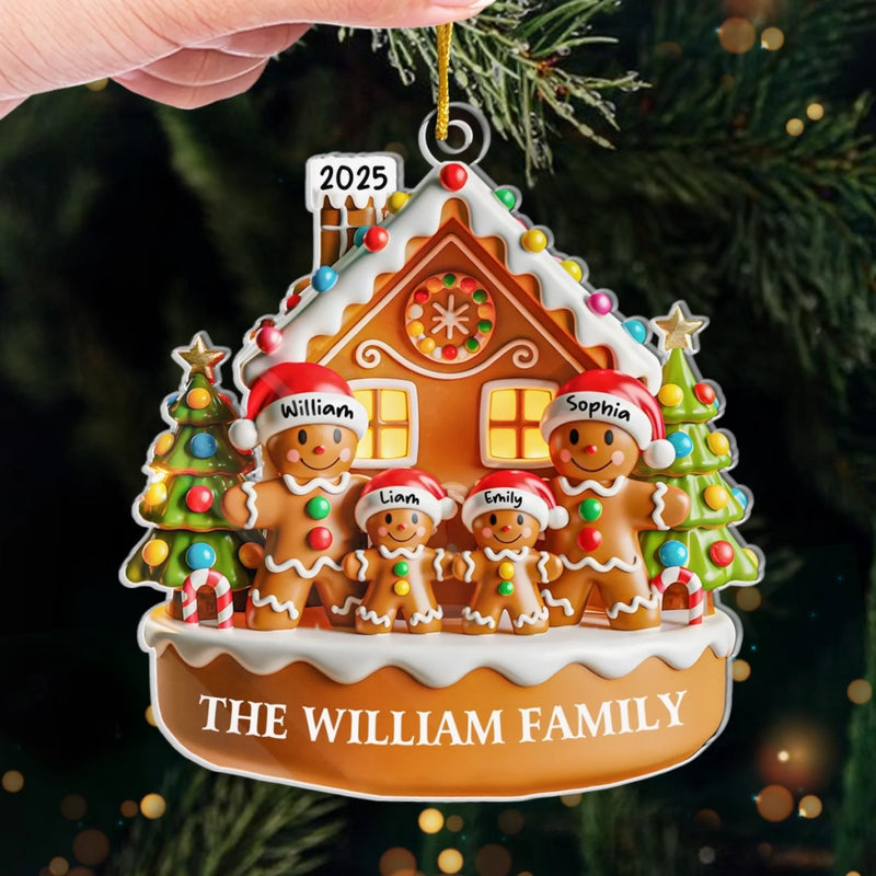 Custom Acrylic Ornament - Personalized Christmas Birthday Gifts For Mom, Dad, Kids - Sweetest Holiday With Family