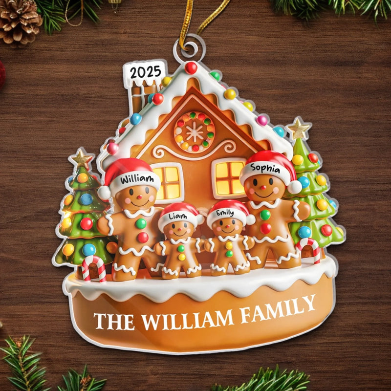 Custom Acrylic Ornament - Personalized Christmas Birthday Gifts For Mom, Dad, Kids - Sweetest Holiday With Family