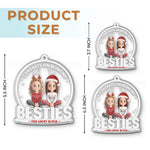Custom Acrylic Ornament - Personalized Christmas Best Friend Birthday Gifts For Best Friends, Sisters, BFF - Congrats On Being My Besties