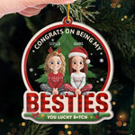 Custom Acrylic Ornament - Personalized Christmas Best Friend Birthday Gifts For Best Friends, BFF, Sisters - Congrats On Being My Sisters