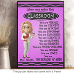 Custom Classroom Decor Vertical Poster - Personalized Back To School Gifts For Teacher - Where Learning And Fun Meet