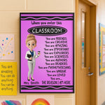 Custom Classroom Decor Vertical Poster - Personalized Back To School Gifts For Teacher - Where Learning And Fun Meet