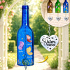 Custom Wine Bottle Wind Chime - Personalized Best Friend Birthday Gifts For Women, Besties, Sisters, BFF - Sisters Make Life Beautiful