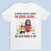 Custom Unisex T-shirt, Premium T-shirt, Hoodie - Personalized Bookish Gifts For Book Lovers, Bookworms, Cat Mom And Dad - Reading Is Better With Fur