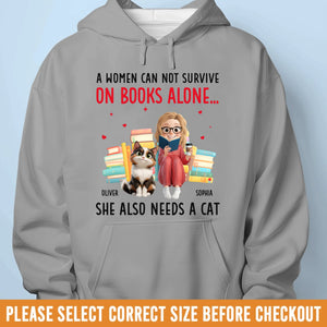Custom Unisex T-shirt, Premium T-shirt, Hoodie - Personalized Bookish Gifts For Book Lovers, Bookworms, Cat Mom And Dad - Reading Is Better With Fur