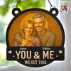 Custom Photo Window Hanging Suncatcher Ornament - Personalized Anniversary Wedding Gifts For Husband And Wife, Him And Her - You Are My Home