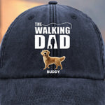 Best Dog Dad On Patrol - Dog Personalized Custom Vintage Washed Denim Baseball Cap - Father's Day,  Gift For Dad, Dog Lovers