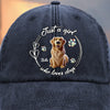 Custom Vintage Washed Denim Baseball Cap - Personalized Birthday Gifts For Dog Lovers, Dog Dad And Mom - Dogs Make Life Golden