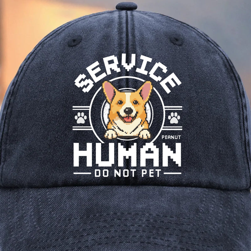 Pawfessional Human Handler - Dog Personalized Custom Vintage Washed Denim Baseball Cap - Gift For Pet Owners, Pet Lovers