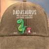 Custom Vintage Washed Denim Baseball Cap - Personalized Birthday Gifts For Dad, Grandpa - Grandpasaurus Rules The Roost