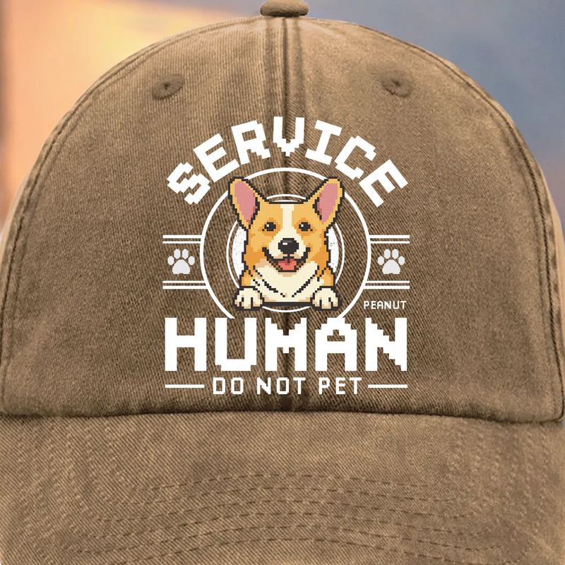 Pawfessional Human Handler - Dog Personalized Custom Vintage Washed Denim Baseball Cap - Gift For Pet Owners, Pet Lovers