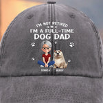 Custom Vintage Washed Denim Baseball Cap - Personalized Birthday Gifts For Dog Lovers, Dog Dad And Mom - Paws And Relax